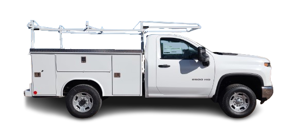 Chevrolet Silverado 2500 Regular Cab Service Utility Body Work Truck With Ladder Rack - BY ROYAL TRUCK BODY