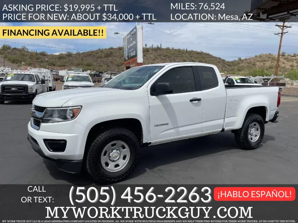 2019 Chevrolet Colorado Pickup Truck - My Work Truck Guy LLC