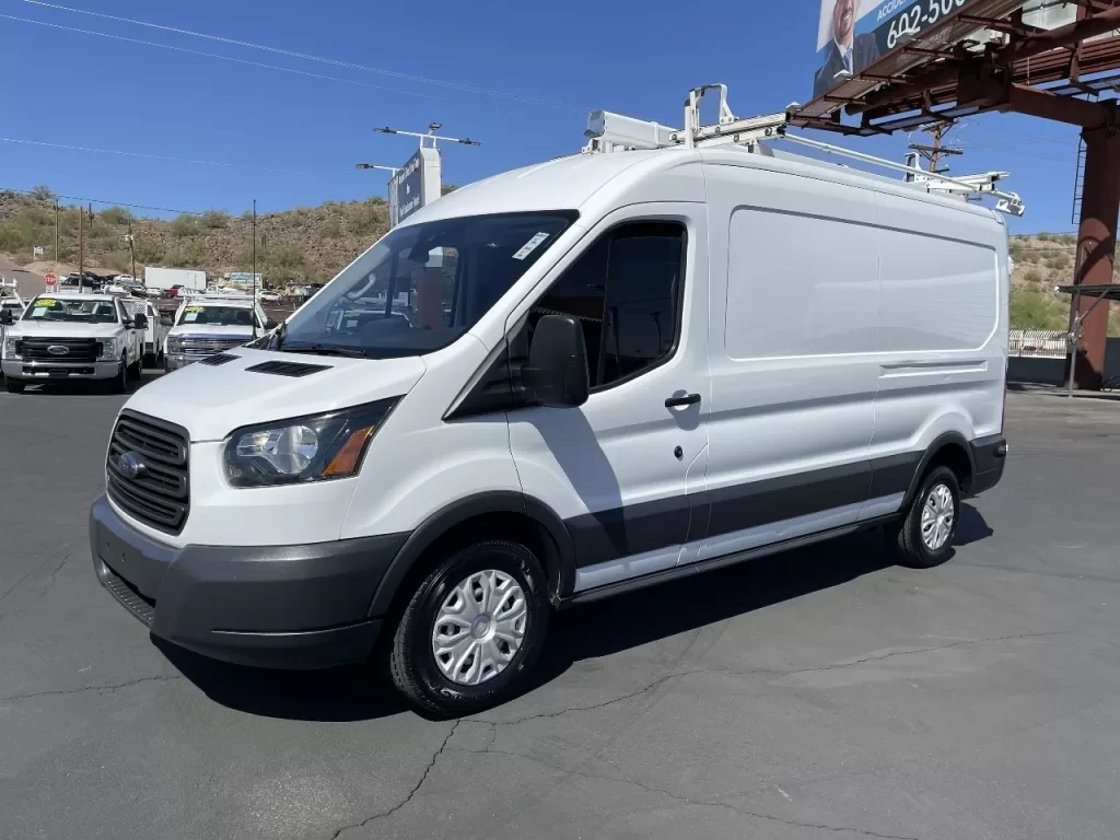 2018 Ford Transit T250 Mid-Roof Cargo Van With Bin Package and Ladder Rack