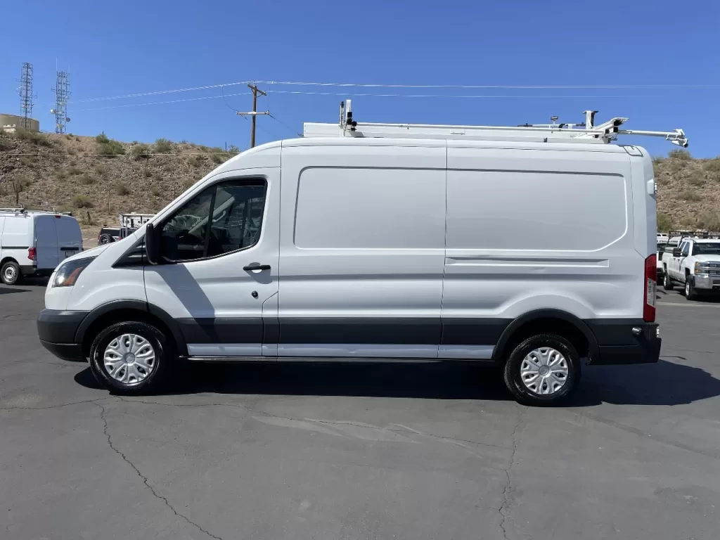 2018 Ford Transit T250 Mid-Roof Cargo Van With Bin Package and Ladder Rack