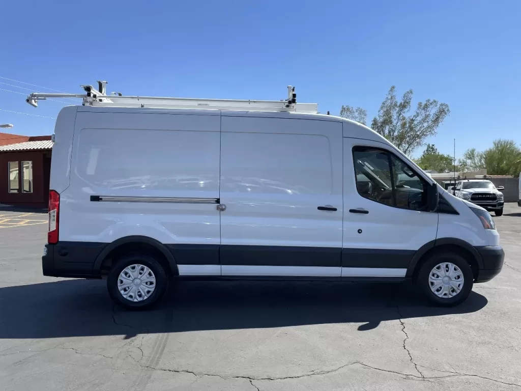 2018 Ford Transit T250 Mid-Roof Cargo Van With Bin Package and Ladder Rack