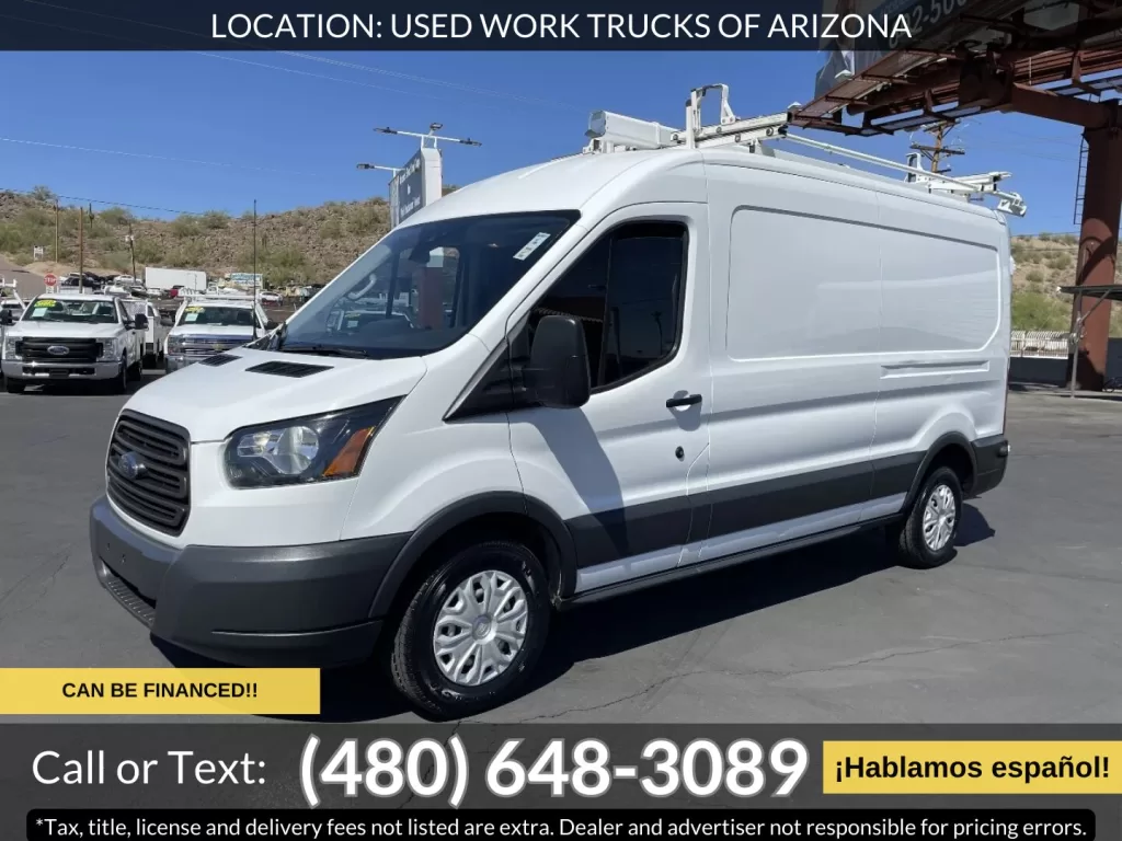 2018 Ford Transit T250 Mid-Roof Cargo Van With Bin Package and Ladder Rack